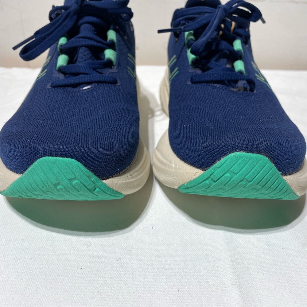 ASICS Womens Gel-Nimbus 26 Size 9 Blue Expanse Aurora Green 1012B601-400 - Picture 3 of 16